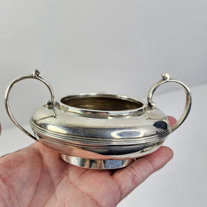 234g Sterling Silver Sugar Bowl Goldsmiths And Silvermiths Co Lion Mark Antique